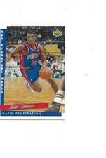 1993 UPPER DECK RAPID PENETRATION PISTONS HALL OF FAME ISIAH THOMAS