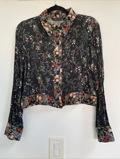 Camicia Zara floreale con bottoni taglia L