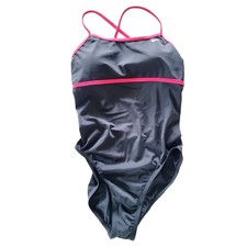 Nike 10 Crisscross Back Swimsuit One Piece With Padding Black Red Competition