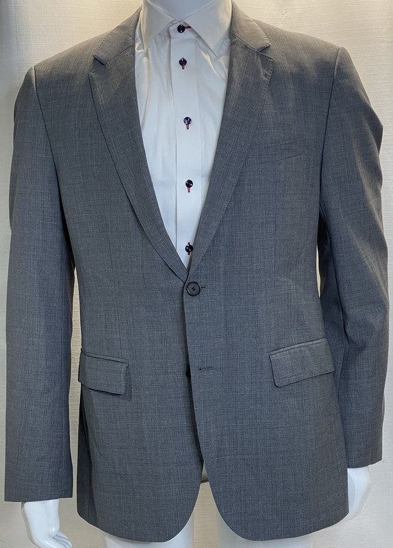 Hugo Boss Lanificio Tesse Biella Wool Gray Plaid HoundsTooth ￼SportCoat Size 42L