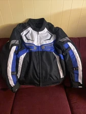 Alpha Cycle Gear: All Seasons Motorcycle Jacket: XL Blue CE Protection