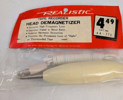 Vintage Realistic Tape Recorder Head Demagnetizer Cat.No 44-772 Sealed