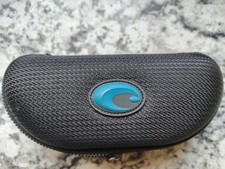 Costa Del Mar Sunglasses Clamshell Case Black/Blue Zipper, 6.5" Plenty Of Room