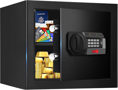 #ad 1.2 Cuft Safe Box Fireproof Waterproof Digital Security Safes for Home Use Fire $92.65