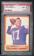 1963 Topps Don Meredith #74 PSA 8 (OC) 1q7
