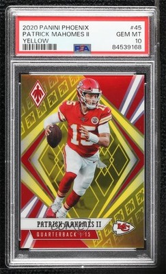 2020 Panini Phoenix Yellow 20/75 Patrick Mahomes II #45 PSA 10 GEM MT 2e6