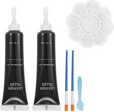 Vinyl and Leather Repair Kit, Black Vinyl Repair Kit for Car Interiors, Furnitur