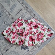 Mini Boden Girls Pink Floral Skirt Sz3-4y