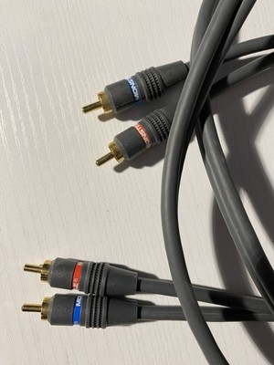 Monster Standard Interlink 100 Stereo RCA & Yellow Video Coaxial Cable Lot 6.5ft