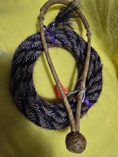 Package of 2 Items:  Rawhide Bosalita & 22 feet, 1/4" diameter Horsehair Mecate