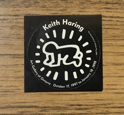 KEITH HARING RADIANT BABY CHILD EXHIBIT STICKER 1990s Art Gallery Ontario MINT
