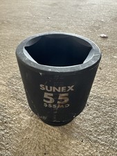 Sunex 555md Drive 6 Point Metric Impact Socket 55mm Black Oxide Cr-mo Sunex 555md Drive 6 Point Metric Impact Socket 55mm Black Oxide Cr-mo