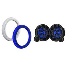 Kicker 51MSS84 8" Component LED Premium Marine Speakers & 51KLSR88 - 8.8-Inch...