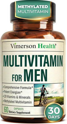 Methylated Multivitamin for Men with Bioavailable Vitamins, Chelated Minerals, V