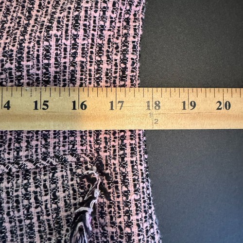 Vintage 90s Y2K Evan-Picone Pink Boucle Tweed Hip-Length Blazer Coat, Size 10 - Picture 8 of 11