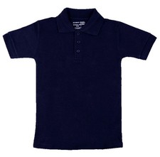 School Uniform Shirt Authentic Galaxy Navy Size 4 Unisex Short Sleeve Button Up