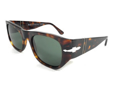 Persol Sunglasses 3308-S 24/31 Polished Tortoise Frames with Green Lenses 51 mm