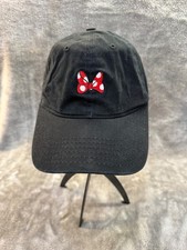 Minnie Mouse Disney Cap Embroidered Bow Black Adjustable Hat