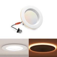 POWERASIA 4" LED Can Lights 5CCT Dimmable w/Night Light Retrofit Recessed