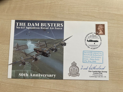 Fred Sutherland 617 Squadron Dams Raid Dambuster Chastise Signed Cover