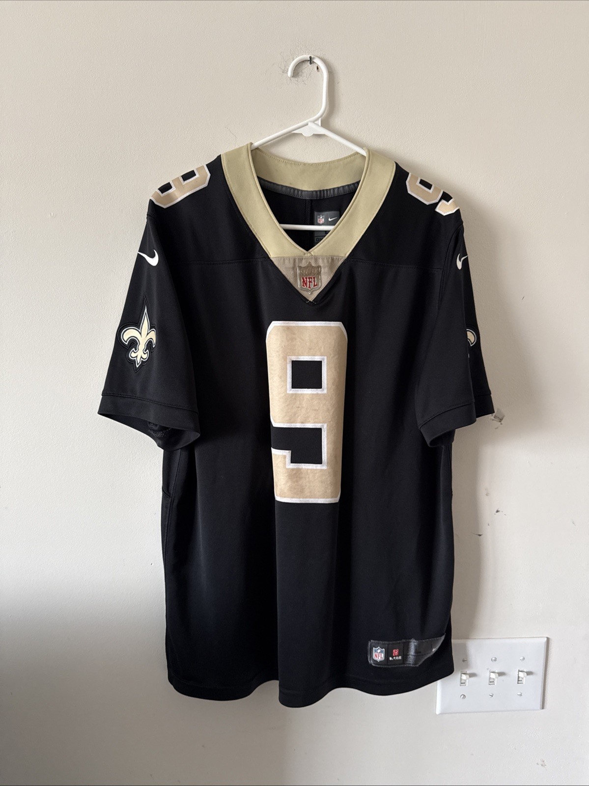 Men’s Nike Drew Brees #9 New Orleans Saints Vapor Limited Jersey Sz L - Rare