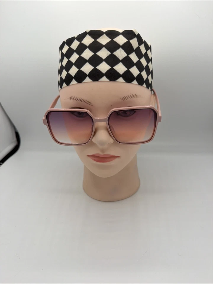 Lunettes De Soleil Femme Carrées Rose Verre Rose Dégradé Oversize Élégantes S84 - Photo 4/4