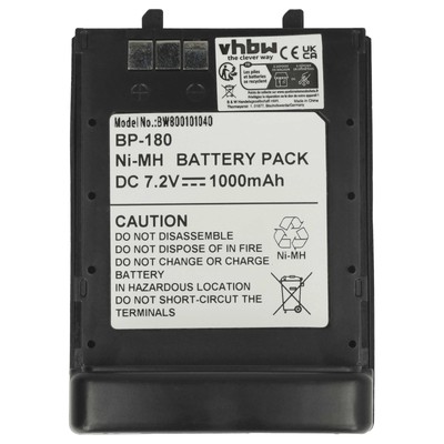 Vhbw Akku Für Icom Funkgeräte – 1000 MAh, 7,2 V NiMH, Kompatibel Mit IC-W32A, IC-Z1E U.a.
