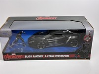 Marvel Avengers Black Panther Figur & Lykan Hypersport 2017 1:24 Jada 253225004