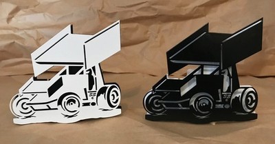 Sprint Car Hitch Receiver,  6'' Metal Powder Coated in Black, White or Combo