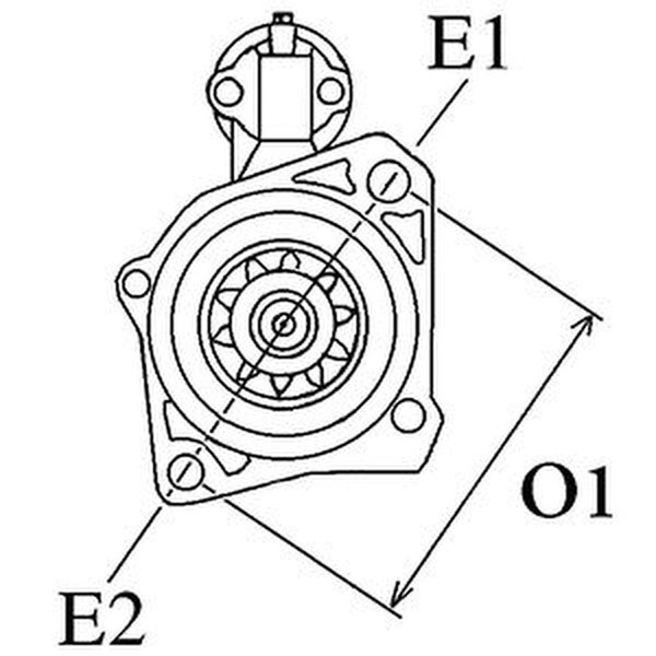 Anlasser Starter Gleichstrom-Elektromotor 12 V 1,7 KW 13 ZäHne Hc-Cargo FüR Opel-image