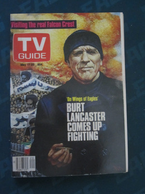 TV Guide May 1986 Burt Lancaster On Wings of Eagles Canada No Label