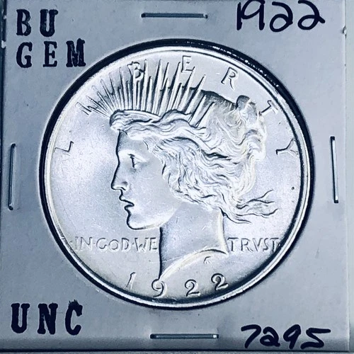 1922 P BU GEM PEACE SILVER DOLLAR UNC MS+++ U.S. MINT RARE COIN 7295