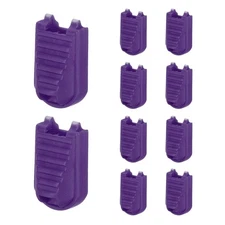 Zipper Pull Tabs Cord End Tips Shoelace End Clips - (10 Pack, Purple)