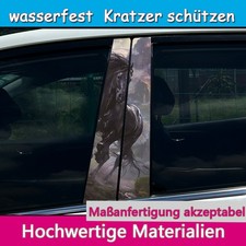 2PCS Laufende Schwarze Wei&szlig;e Pferde Autot&uuml;r B S&auml;ulen Zentrum S&auml;ule Aufkleber