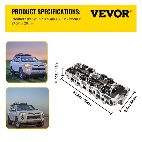 85-95 Toyota 4Runner Pickup Celica 2.4 Complete Cylinder Head 22R 22RE 22RE New - Imagen 7 de 12