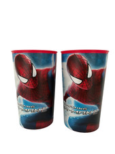 LOT OF 2 Marvel The Amazing Spiderman Stadium Plastic Party Cups