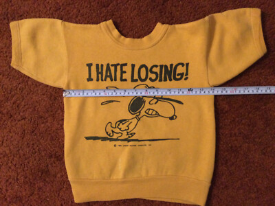 Vintage 60's Youth Size Snoopy Shortsleeves Sweatshirt….. Very