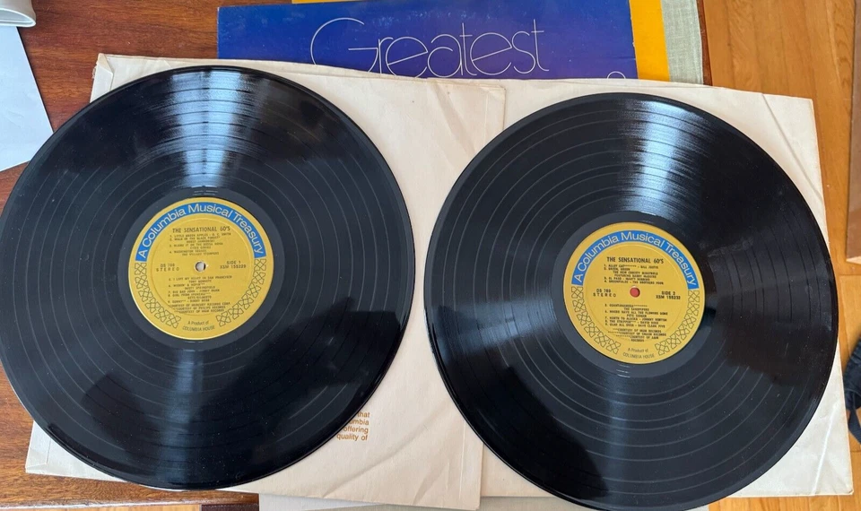 THE SENSATIONAL 60's-2 LPs-12" EXCELT-VG+ VARIOUS COMP. Pete Seeger, Dave Clark5 - Image 4 of 4