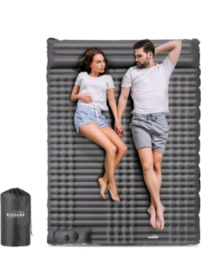 Elegear Double Sleeping Pad for Camping, 4'' Ultra-Thick Self Inflating Size FULL