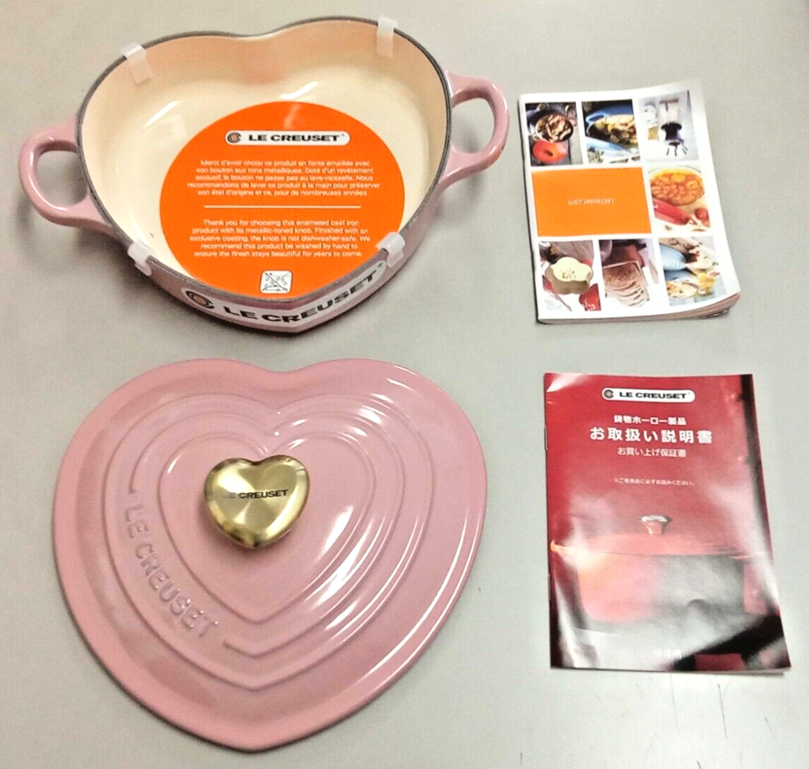 Le Creuset Cast Iron Shallow D'amour Dish With Lid French Rose