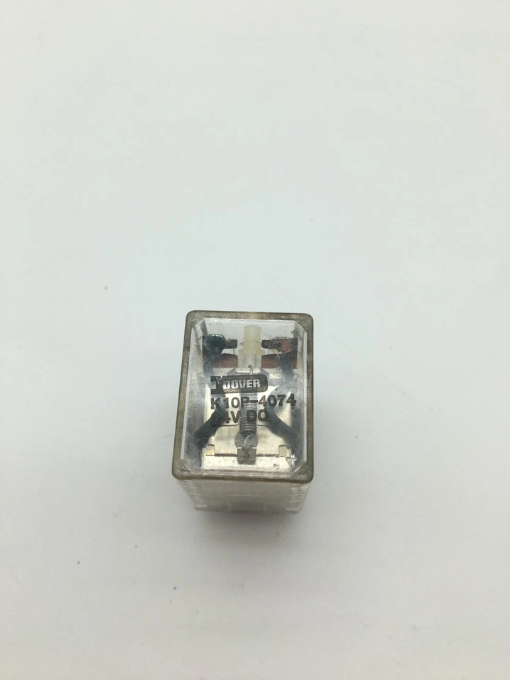 Dover K10P-4074 24VDC Coil 8 Blade Pin Plug-In Cube Relay Used - Image 2 of 4