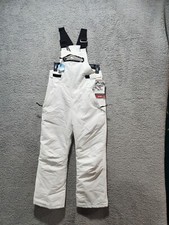 SWISS ALPS SKI BIB CHILD WHITE MEDIUM 10/12 NEW WITH TAGS