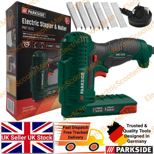 Parkside 2in1 Electric Stapler & Nailer Gun Included 400 Staples & 100 Nails 4055334578400 eBay
