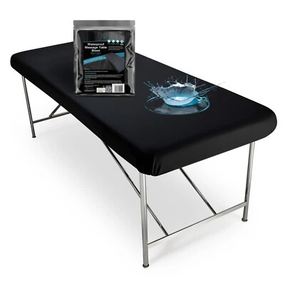 EROTICGEL Waterproof Massage Sheet Fitted for Massage Table Black Colour Safe Against Oil