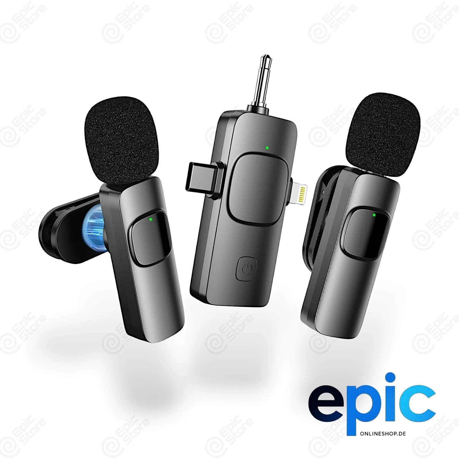 Lavalier 3-in-1 Mikrofon Kabellose Plug & Play Smartphone Ha