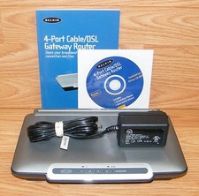 Belkin F5D5231-4 4-Port 10/100 Cable/DSL Gateway Router w/ Power Supply Bundle