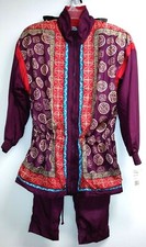 NEW 80s Vtg 2pc LAVON Windbreaker Tracksuit Set Sz S Purple Nylon NWT