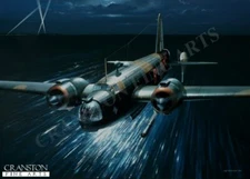 156 squadron aviation art post card Wellington Mk.III  RAF Bomber command 