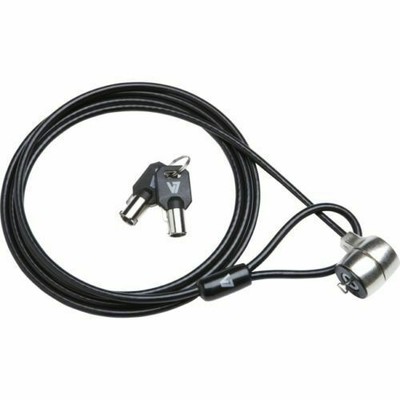  V7 Keyed Laptop Security Cable Lock SLK500, 2 Round Keys, Kennsington