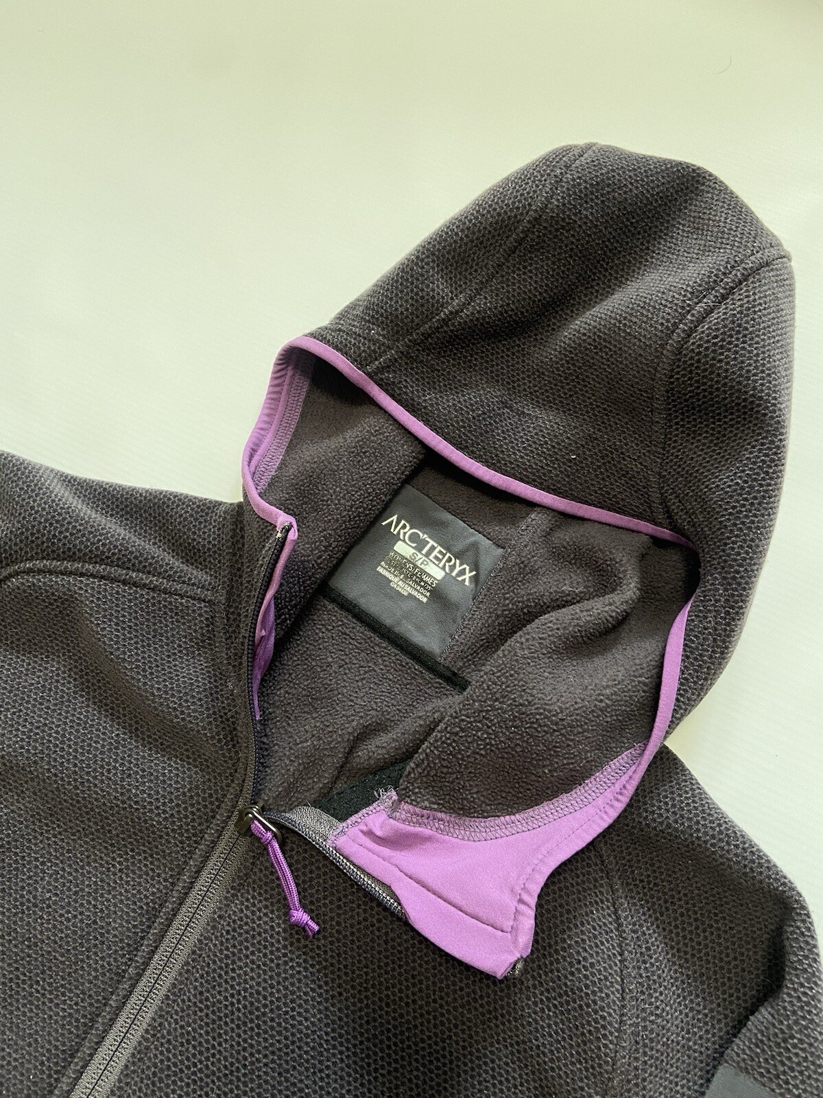 ARC'TERYX Giacca pile vintage Arcteryx con cappuccio e zip intera Polartec donna